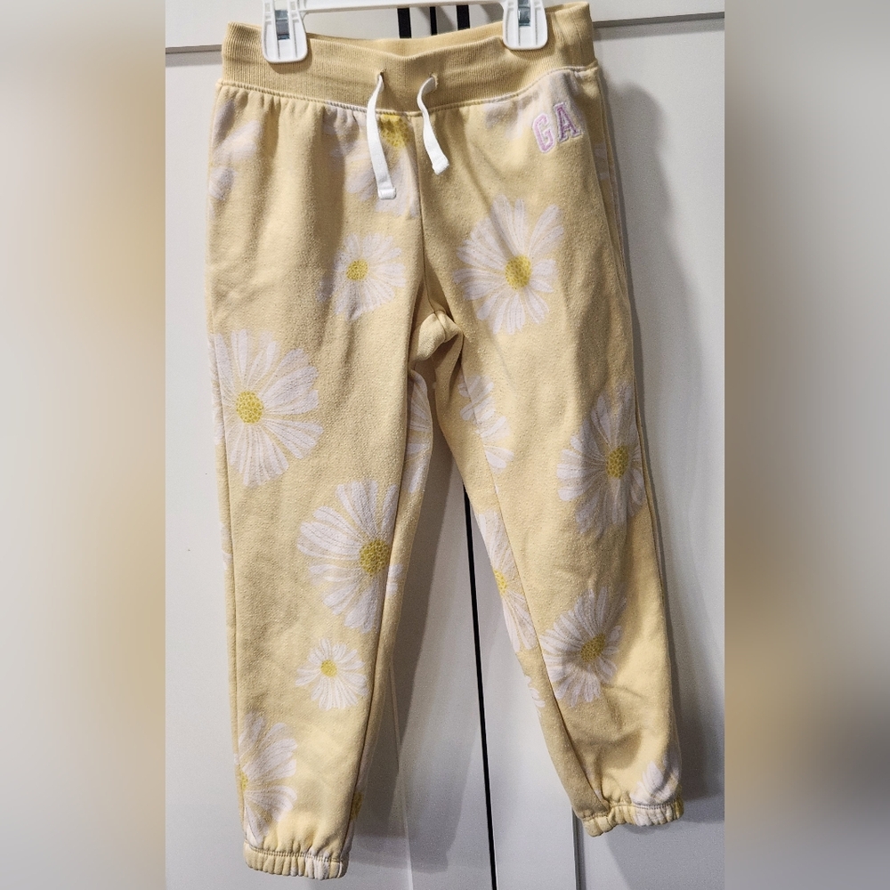 GAP Kids Yellow Floral Sweatpants